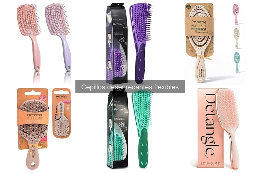 Beneficios de cepillos desenredantes flexibles vs. convencionales