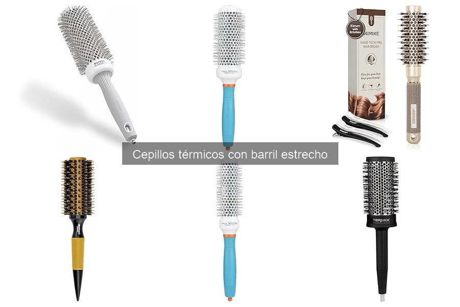 Cómo usar cepillos térmicos con barril estrecho para rizos