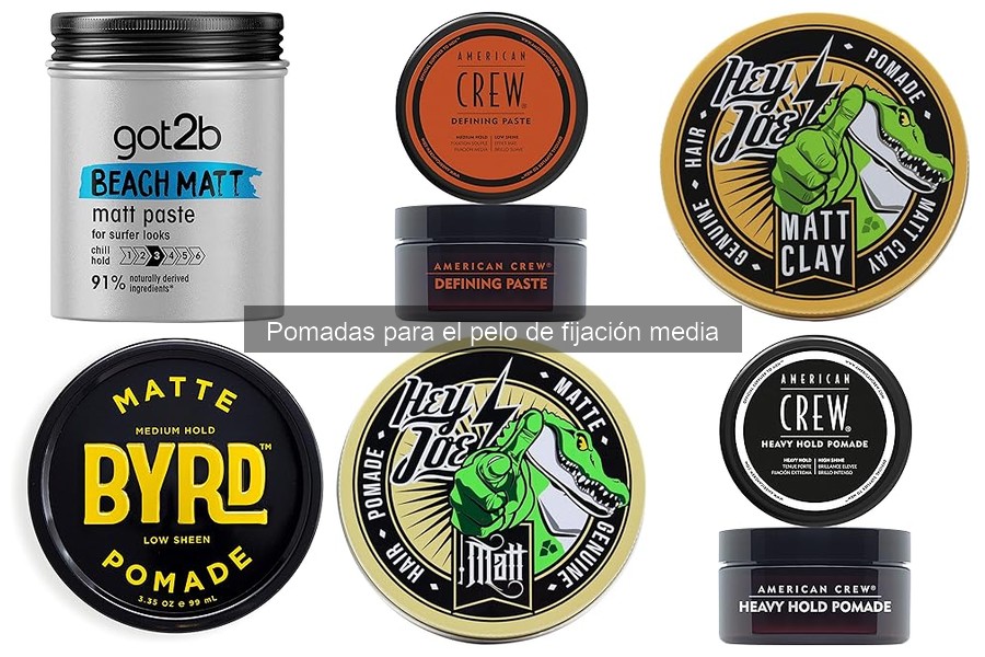 Comparativa de pomadas para el cabello de fijación media