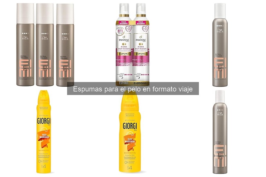 Espumas para el pelo en formato viaje: beneficios y características