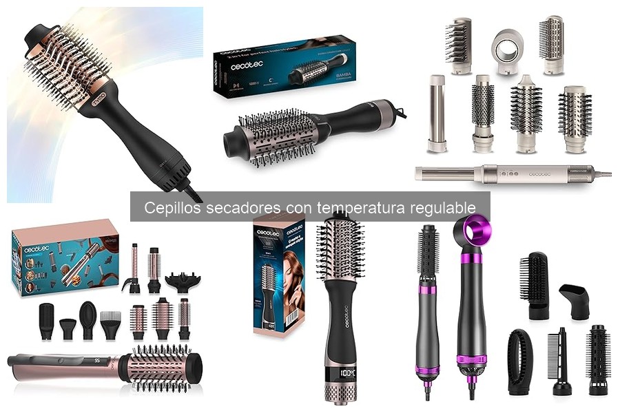 Mejores cepillos secadores con temperatura regulable para rizos