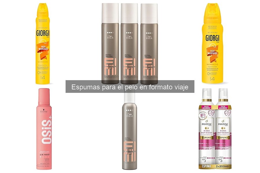 Mejores espumas para el pelo en formato viaje: comparativa
