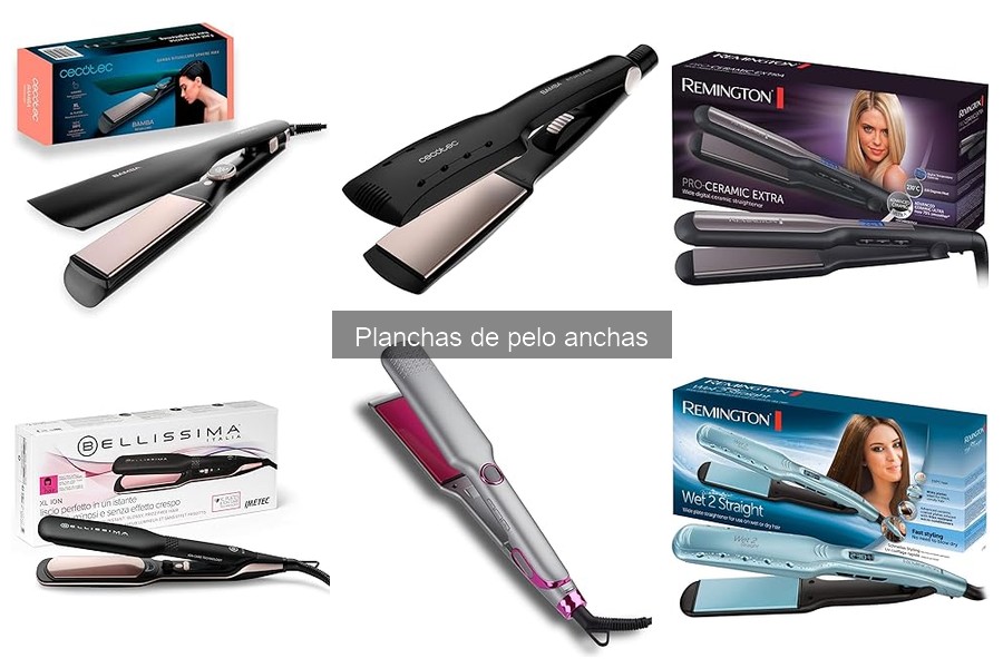 Mejores planchas de pelo anchas para cabello rizado