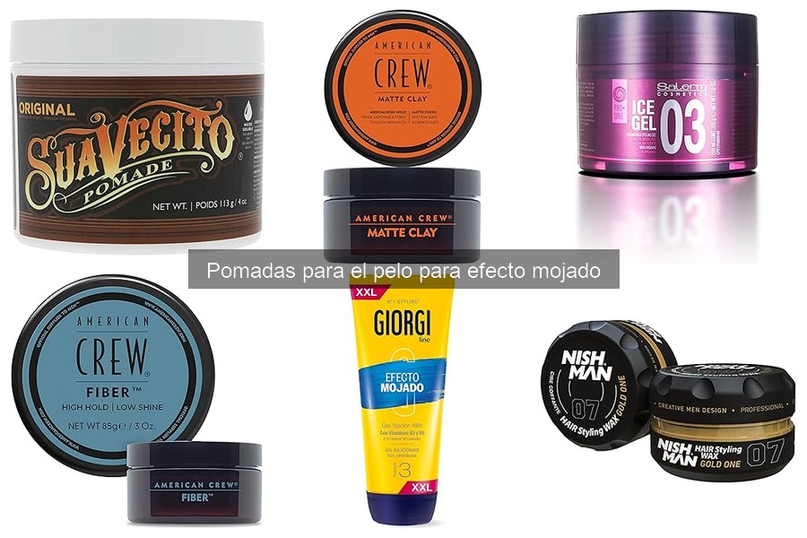 Pomadas para el Pelo Efecto Mojado para Cabello Rizado