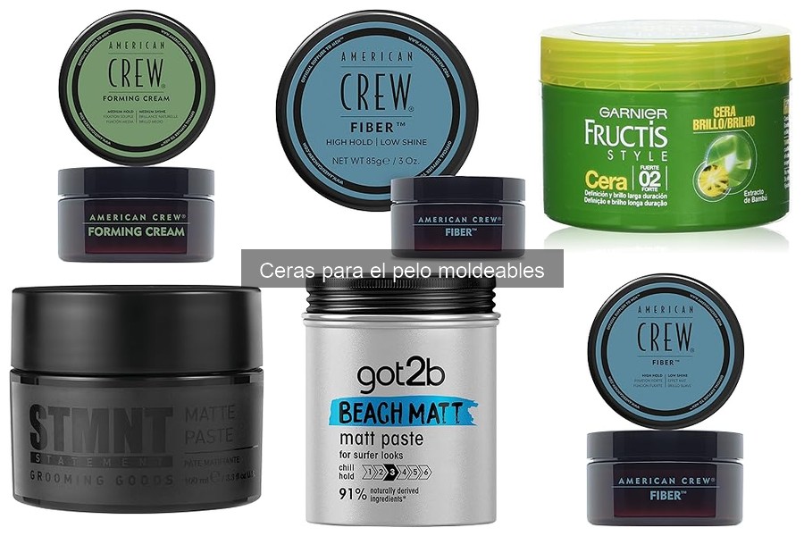 Tipos de ceras para el pelo moldeables y sus características