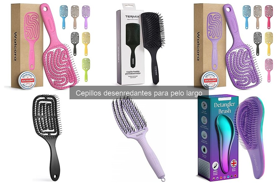 Tipos de cerdas en cepillos desenredantes para pelo largo